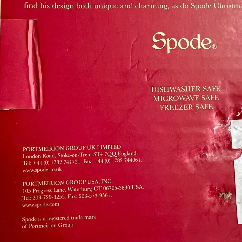 SPODE Christmas Tree Set of 4 Tidbit Plates - Picture 3 of 8